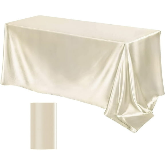 Restaurant Textiles Tablecloths Can Be Cut Solid Color Glossy Satin Cloth Tablecloth for High-End Hotel Banquet Wedding