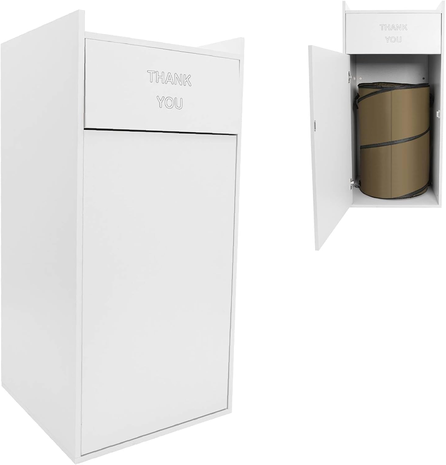 Restaurant Trash Can Cabinet, 46''x 22''x 22'' Trash Receptacle for ...