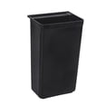 thumbnail image 1 of Restaurant Utility Cart Trash Bin, 13x9.25x22 Inch Durable Polyethylene Waste Container, Easy Clean Design for Service, Commercial Use, Black, 1 of 5