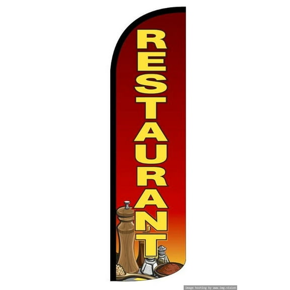 Restaurant Windless flag Without Pole Advertisement /Business Flags | Feather Flag |