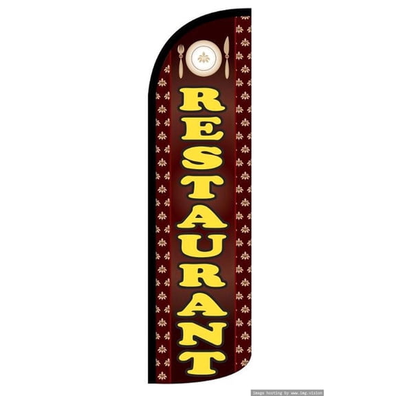 Restaurant Windless flag Without Pole Advertisement /Business Flags | Feather Flag |