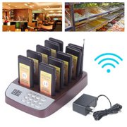 Restaurant Wireless Pager Calling System 10 Buzzer Queuing Calling Pager Waiters