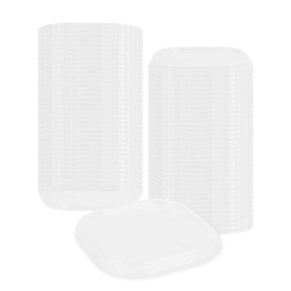 Foil Lux 10 oz Square White Aluminum Baking Cup - 4 1/4" x 4 1/4" x 1 1/2" - 100 count box