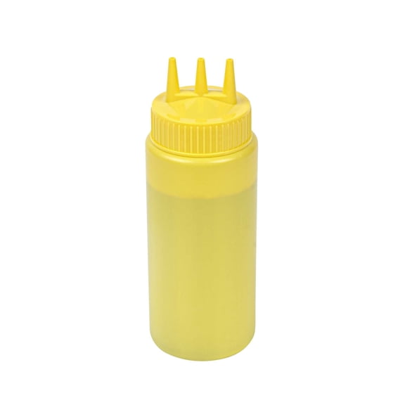 Restaurantware-12 Ounce Condiment Squeeze Bottles, 6 Squeeze Bottles With Triple Dispersion Tips - Small, Flexible, Clear Plastic Condiment Bottles, For Dispensing Sauces Or Oils