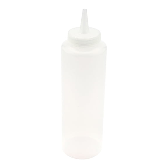 Restaurantware-12 Ounce Squeeze Bottles, 6 Refillable Squirt Bottles - Precision Tip, Wide Mouth, Clear Plastic Sauce Bottles, For Condiments, Dressing, And Sauces