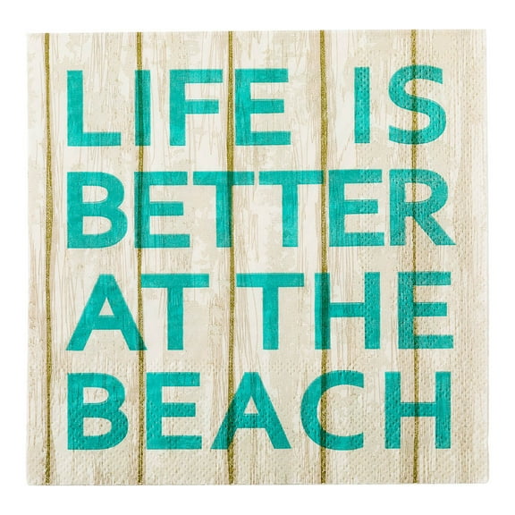 Napluxe Assorted Paper Luncheon Napkin - At The Beach - 13" x 13" - 500 count box