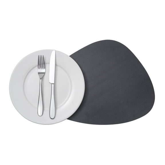 Restaurantware-15 Inch Table Placemats, 6 Round Vinyl Placemats - Embossed, Stain-Resistant, White Vinyl Placemats For Tables, Leather-Like Feel, Protects Surfaces