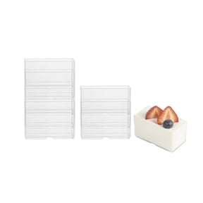 Mini Serve 3 oz Clear Plastic Nostalgic Mason Jar - Clamp Lid - 2 3/4" x 1 3/4" x 3 1/4" - 10 count box