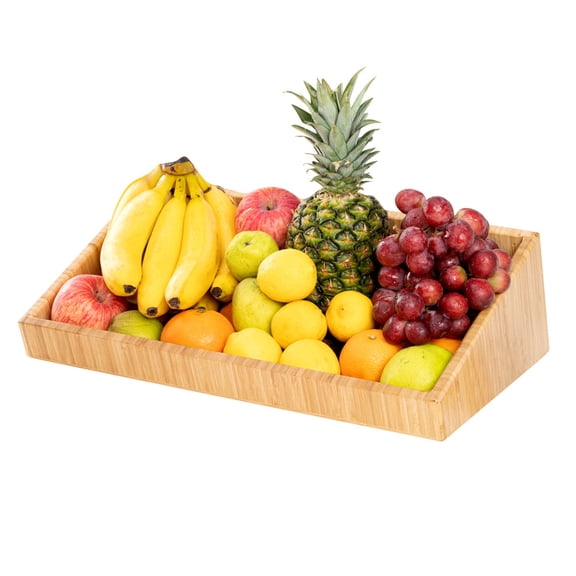Eco Display Rectangle Natural Bamboo Display Bin - 20" x 12" x 7" - 1 count box