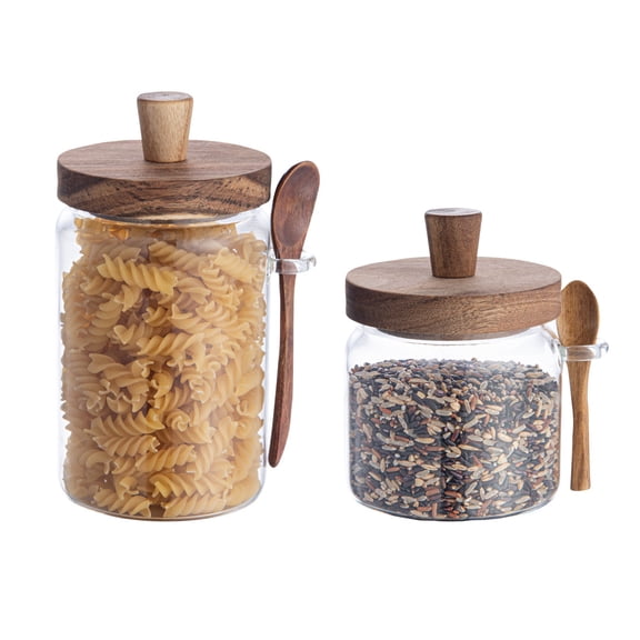 Restaurantware-28.7 Ounces Glass Storage Jar, 1 Dishwashable Glass Cookie Jar - Airtight Seal, Hot & Cold Friendly, Clear Candy Container, Knob Handle Lid, For Kitchen, Laundry, Or Storage