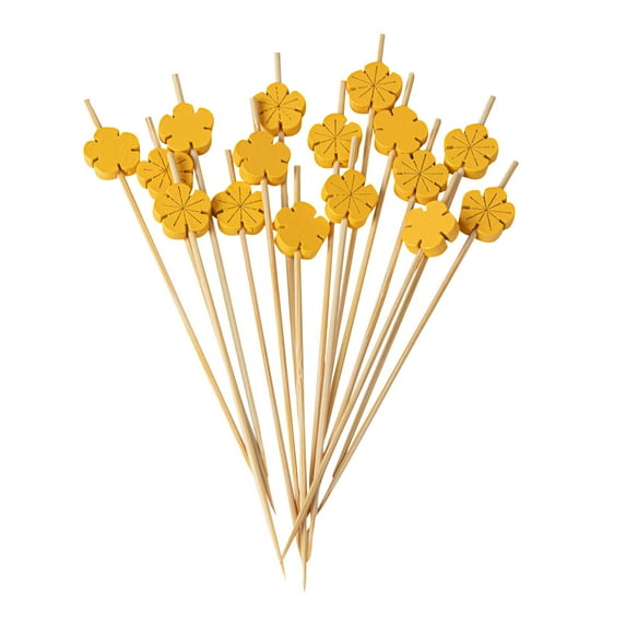 Restaurantware-3.5 Inch Cocktail Skewers, 1000 Cat Design Cat Toothpicks - Pointed, Sturdy, Orange Bamboo Cat Cupcake Toppers, Disposable, For Fruits, Desserts, Or Sandwiches