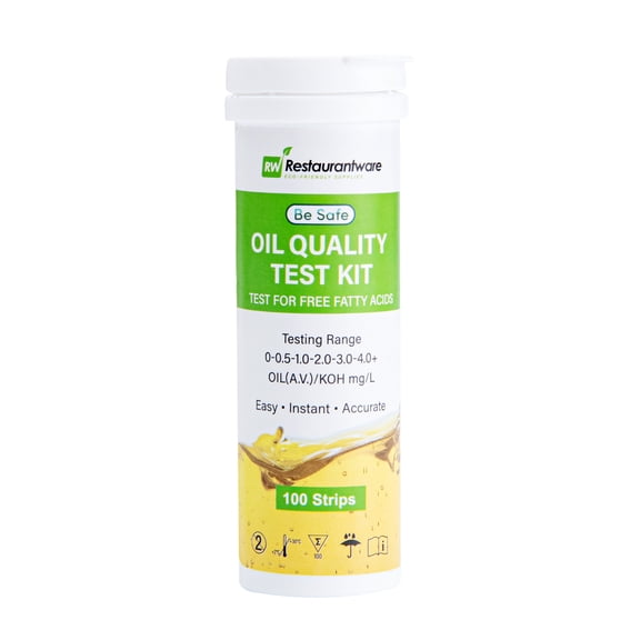 Restaurantware-3.8 x 1.3 Inch Restaurant Test Strips, 100 Low Range Food Service Test Strips - Food Grade, Easy To Use, Paper Fryer Oil Test Kit, FFA Concentration Ratings, Quick Results