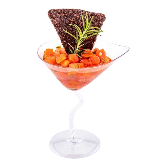 Mini Serve 5 oz Square Clear Plastic Medium Kova Cup - 2 1/2" x 2 1/2" x 2 1/2" - 100 count box
