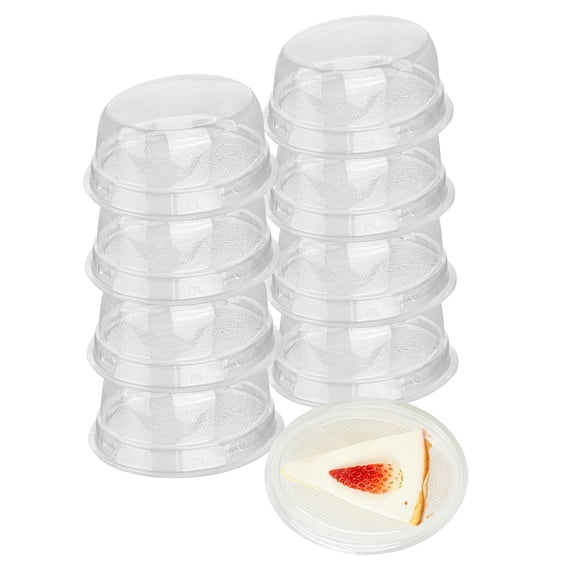 Thermo Tek 10 oz Triangle Clear Plastic Sandwich Container - with Lid - 6 1/4" x 3 1/4" x 3" - 100 count box