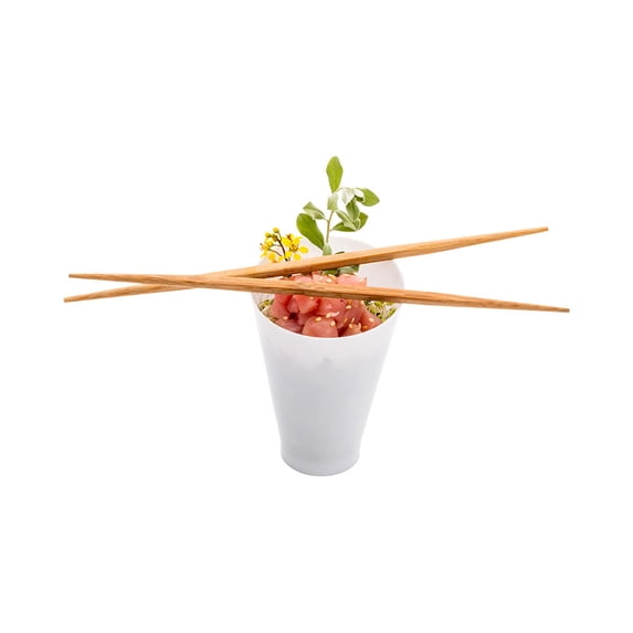 Bambuddha Carbonized Bamboo Contour Chopsticks - Disposable - 9 1/2" x 1/2" - 100 count box