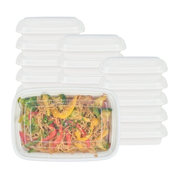 Asporto 28 oz Rectangle Black Plastic To Go Box - with Clear Lid, Microwavable - 8 3/4" x 6" x 1 1/2" - 50 count box