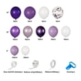 thumbnail image 1 of Restaurantware-Balloonify Balloon Garland Set, 1 Party Decoration Kit - 110 Balloons, With Chain, Confetti Purple & White Latex Balloon Arch Kit, Includes Glue Dots, Ribbon & Knot, 1 of 3