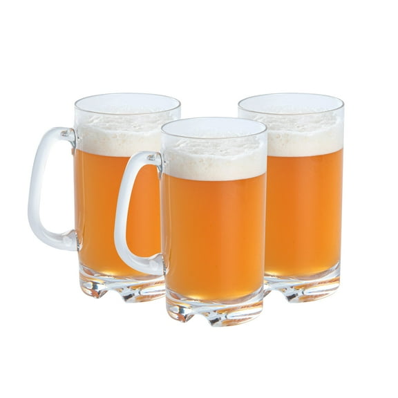 Restaurantware-Bev Tek 14 Ounce Pilsner Beer Glasses, 6 Heavy-Duty Stemmed Beer Glasses - Dishwashable, Shatterproof, Clear Polycarbonate, For All Kinds Of Beverages