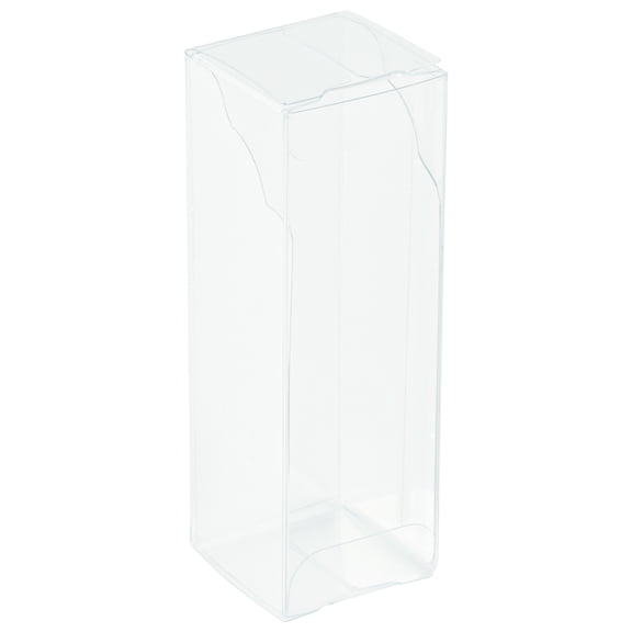 Restaurantware-Candy Box, PET Transparent Boxes, Clear Gift Boxes for Wedding, Party and Baby Shower Favors - Tuck Top with Sleeve - 1.4"L x 1.4"W x 4.3"H - 100ct