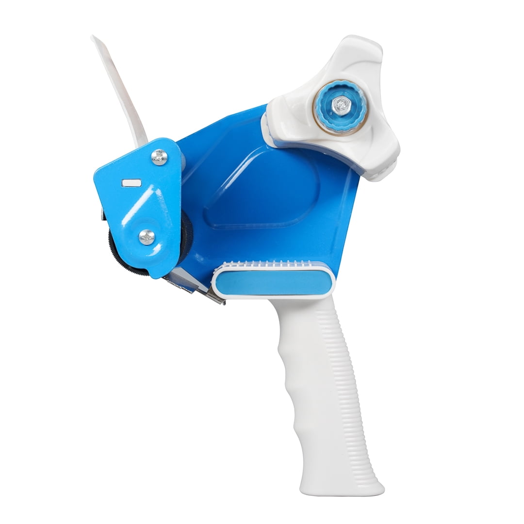 Restaurantware-Chef 101 9.8 Inch Tape Dispenser Guns, 1 Heavy Duty Shipping Tape Gun - Adjustable Brake, Sharp Blade, Blue Plastic Packaging Tape Gun, Ergonomic Handle, Tape Sold Separately