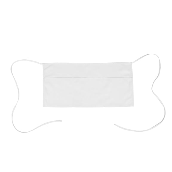 Restaurantware-Chef 101 Waist Aprons, 100 Server Aprons With 3 Pockets - Half Waist, Machine Washable, White Poly-Cotton Unisex Apron, For Hotel, Bar, Cafe, Salon, Restaurant, Spa, Florist, And More