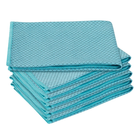 Clean Tek Professional Light Blue Microfiber Glass Cleaning Cloth - 11 3/4" x 11 3/4" - 100 count box