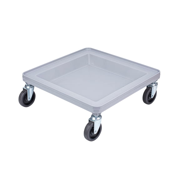 Clean Tek Professional Gray Dolly - For Dish Rack and Glass Rack - 20 3/4" x 20 3/4" x 7" - 1 count box