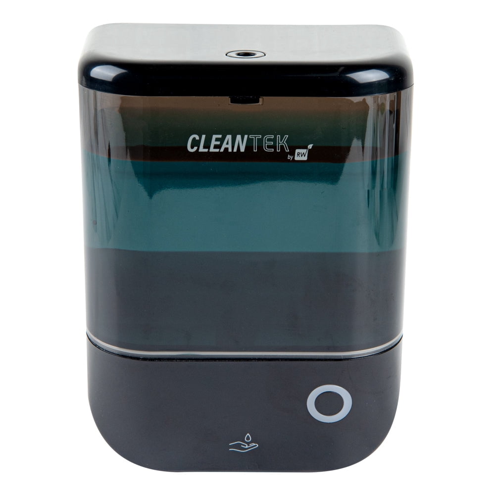 Restaurantware-Clean Tek Professional 34 Ounce Automated Soap Dispenser, 1 Touchless Wall-Mountable Soap Dispenser - With Security Key, Black Plastic Soap Dispenser, Transparent, For Liquid Soap