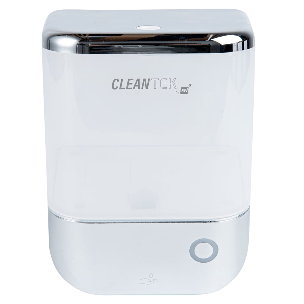 Restaurantware-Clean Tek Professional 34 Ounce Automated Soap Dispenser, 1 Touchless Wall-Mountable Soap Dispenser - With Security Key, Silver Plastic Soap Dispenser, Transparent, For Liquid Soap