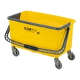 thumbnail image 1 of Clean Tek Professional 44 Qt Yellow No-Touch Microfiber Mop Bucket - with Twist Valve - 26 3/4" x 14 1/4" x 15 3/4" - 1 count box, 1 of 10