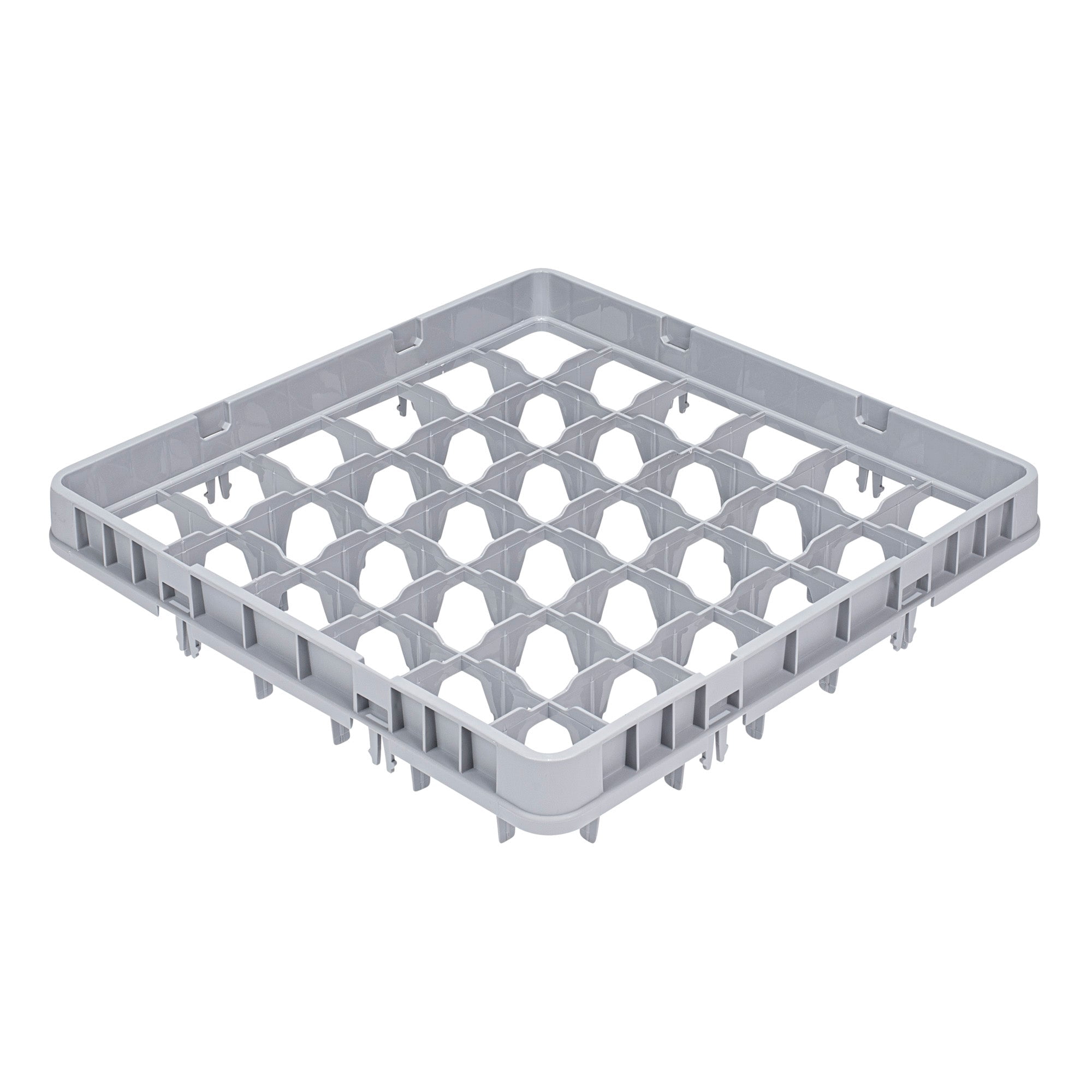 Restaurantware Clean Tek Professional Half Drop Glass Rack Extender, 1 Count 49 Compartments Heavy Duty Polypropylene Rack Dishwasher Extender Gray For Restaurants, Cafeterias & Industrial kitchens