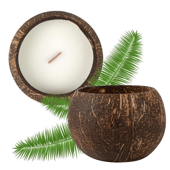 Coco Casa Handmade Coconut Shell Candle - Coconut Mango - 4" x 4" x 2 3/4" - 1 count box