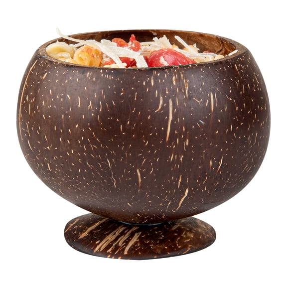 Coco Casa 10 oz Handmade Coconut Cocktail Coconut Cup - 4" x 4" x 3 1/4" - 4 count box