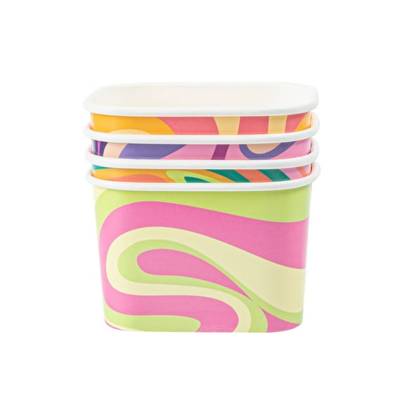 Restaurantware-Coppetta 8-Ounce Dessert Cups, 50 Disposable Ice Cream Cups - Lids Sold Separately, Sturdy, Red Paper Frozen Yogurt Bowls, For Hot And Cold Foods, Perfect For Gelato Or Mousse