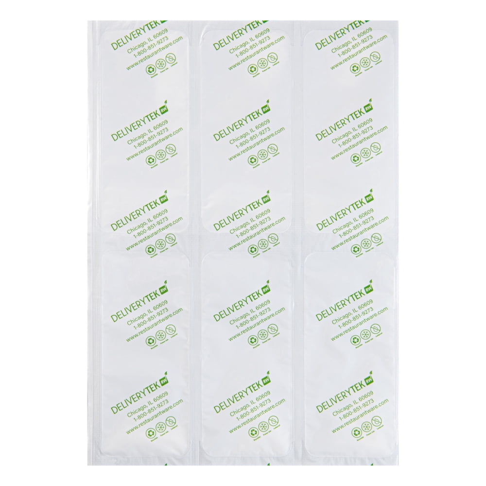 Delivery Tek Plastic Shipping Ice Pack - 3 x 2 Cells - 11 1/2" x 7 3/4" - 100 count box