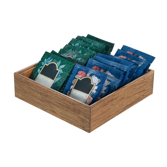 Eco Display Natural Bamboo Condiment Rack Deep Box - 13" x 6 1/2" x 3 1/4" - 1 count box