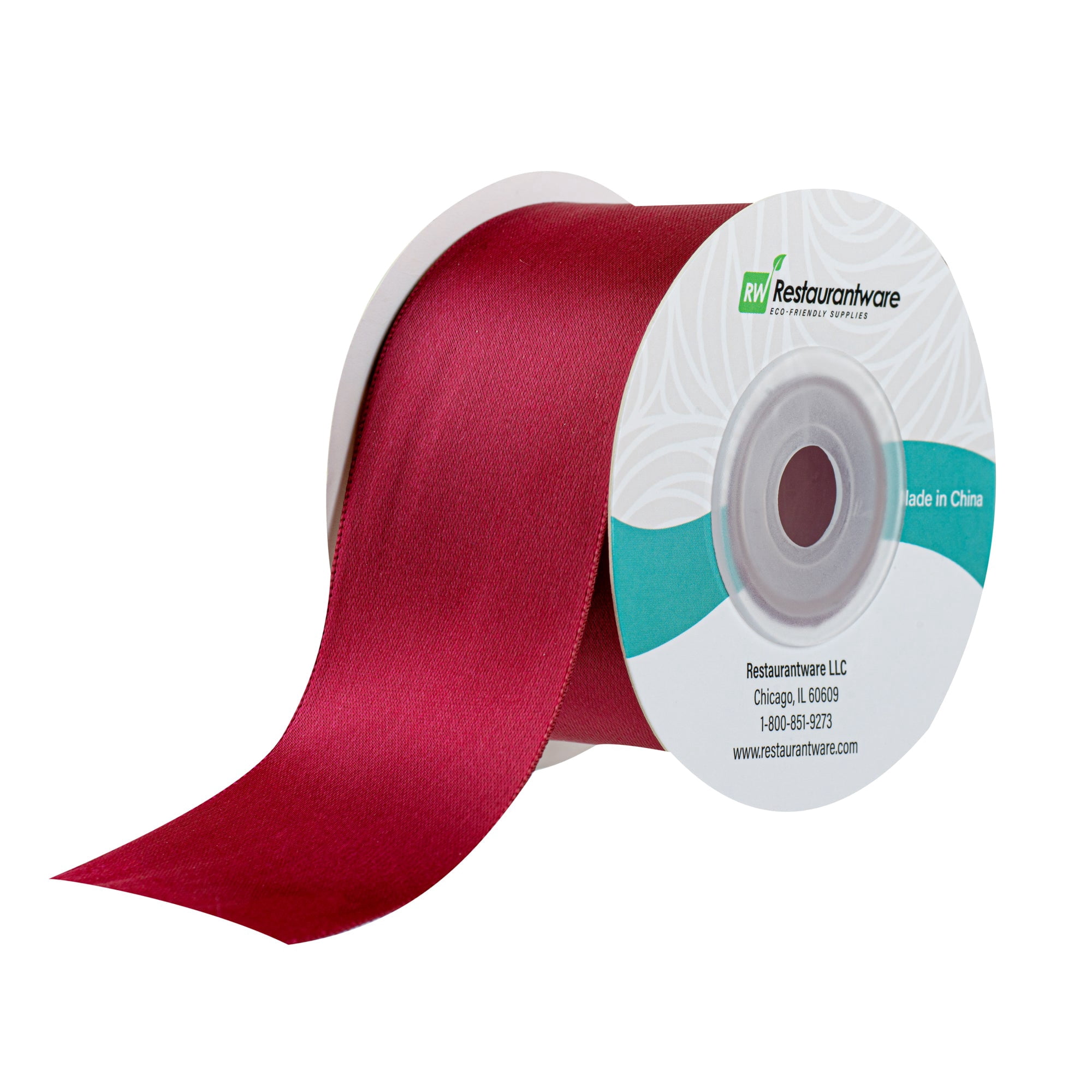 Gift Tek Emerald Green Polyester Satin Ribbon - Single Face - 1" x 10 yds - 10 count box