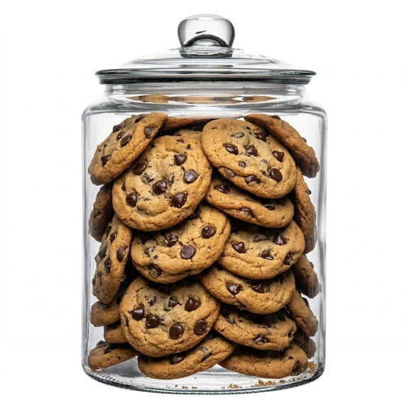 Restaurantware Glass Storage Containers - 1 Count 6 Liter Airtight Kitchen Canisters - Pantry Jars With Lids For Food - Clear Crystal Glass