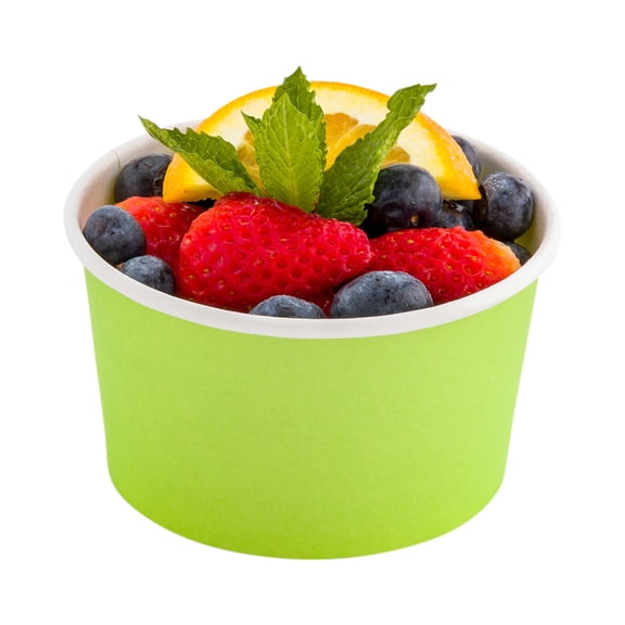 Restaurantware Green Paper Party Supply Sets, (200 Pieces) 12 Ounces