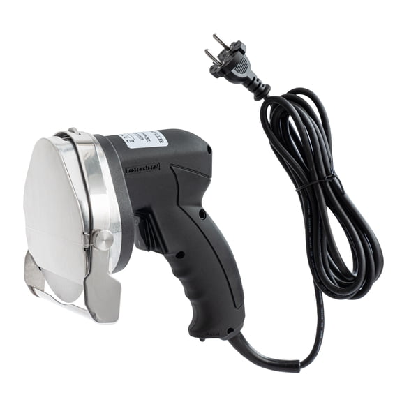 Restaurantware-Hi Tek 9.1 x 7.1 x 10.4 Inch Shawarma Cutter, 1 Electric Gyro Slicer - Adjustable Thickness of 0-8 MM, 8W, Stainless Steel Gyro Cutter For Shawarma, 2 Blades Included,