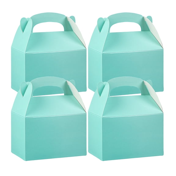 Restaurantware Kraft Paper Gable Boxes 100 Count 4 x 2.5 x 2.5 Inch Greaseproof Cardboard Favor Boxes Brown Small Kraft Boxes With Handles For Weddings Or Parties