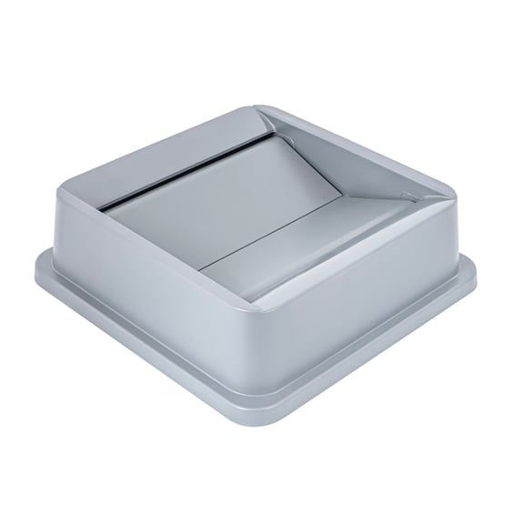 Clean Tek Professional Square Blue Plastic Swing Lid - Fits 35 / 50 gal Square Recycling Bin - 1 count box