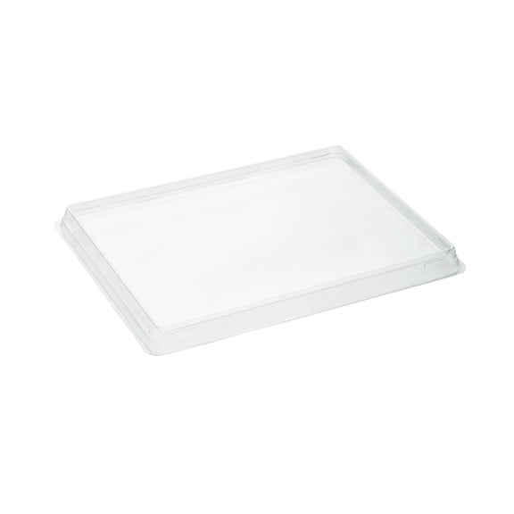 Cafe Vision Rectangle Clear Plastic Lid - Fits Small Click Lock Container - 50 count box