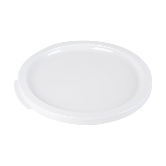 Met Lux Round White Plastic Food Storage Container Lid - Fits 12, 18 and 22 qt - 10 count box