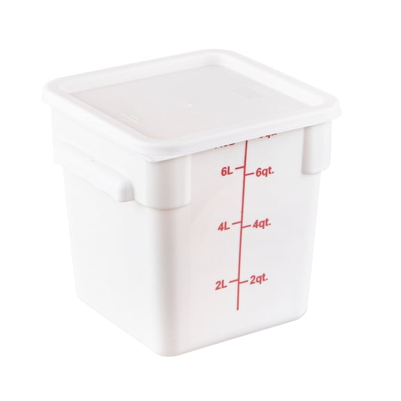 Restaurantware-LIDS ONLY: Met Lux Food Container Lids, 10 Square Covers For Storage Containers - Containers Sold Separately, With Pull-Corner Tab, White Plastic Lid, Dishwashable, Freezable