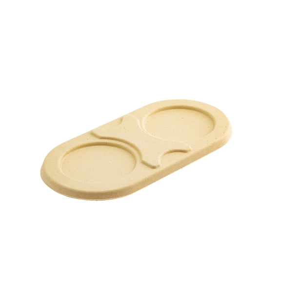 Pulp Tek Oval Natural Sugarcane / Bagasse Lid - Fits Bagasse Take Out Container - 100 count box