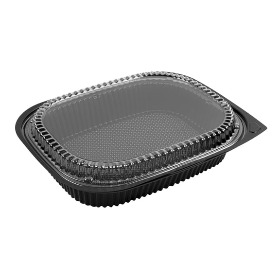 Restaurantware-LIDS ONLY: RW Base Lids For 59 Ounce and 88 Ounce Food Containers, 100 Microwavable Clear Container Covers- Stackable, For Hot And Cold Foods, Clear, Plastic Disposable Covers