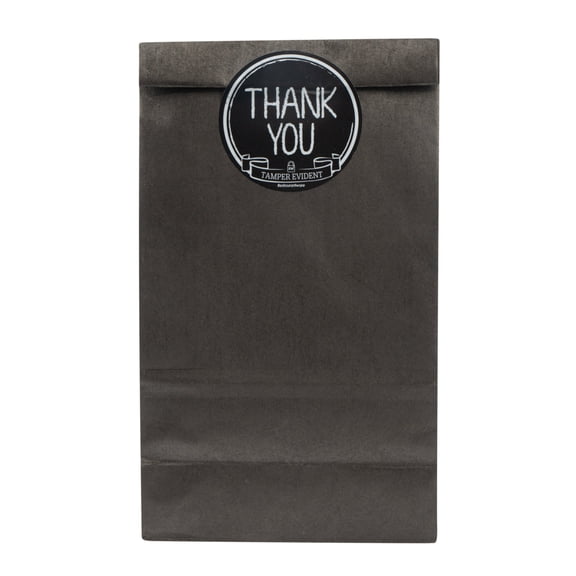 Label Tek Plastic Pork Label - Black with White Font, Tamper-Evident - 2" x 2" - 500 count box