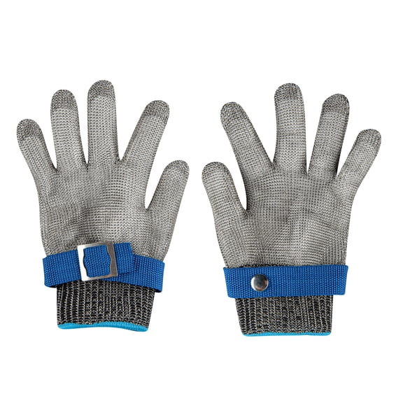 Restaurantware-Life Protector 8.9 x 3.9 Inch Kitchen Glove For Cutting, 1 306-Grade Steel Metal Glove - Level-9 Protection, Polyethylene Fabric, Stainless Steel Cutting Mitt, Durable, Dishwashable