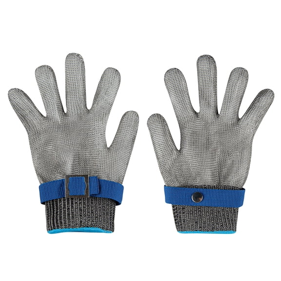 Restaurantware-Life Protector 9.7 x 4.1 Inch Kitchen Glove For Cutting, 1 306-Grade Steel Metal Glove - Level-9 Protection, Polyethylene Fabric, Stainless Steel Cutting Mitt, Durable, Dishwashable